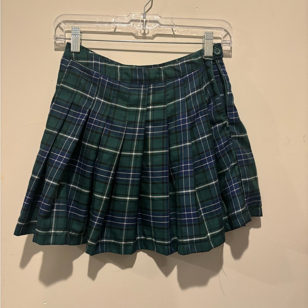 Plaid Pleated Skirt